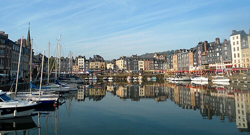 old Honfleur basin, in France